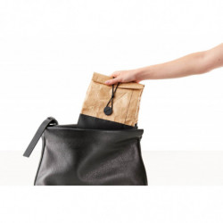 Lekue On The Go 1010234 Reusable Carry Bag, 4 liters, Tyvek, Brown/Black