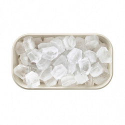 Cutie pentru cuburi de gheata si recipient de depozitare Lekue 1010242, 132 cuburi, -20/+80 °C, Baza goală pentru a preveni condensul, Alb