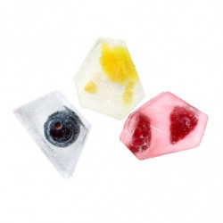 Lekue 1010242 Ice Cube Tray and Storage Container, 132 cubes, -20/+80°C, Hollow Base to Prevent Condensation, White