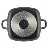 Kinghoff KH 1601 Oven and Stove Pot, 20x20 cm, 2.8 L, Marble Finish, Induction, Black