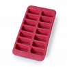 Forma cuburi de gheata cu capac Lekue 1009043, 23 x 11,8 x 3,2 cm, 14 cuburi dreptunghiulare, -40 +60°C, Rosu
