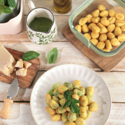 Cos din sticla pentru friteuza cu aer cald Lekue 1010159, 18,5 x 17,5 x 9,5 cm, Manere antiderapante, -20°C/+220°C, Verde