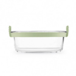 Cos din sticla pentru friteuza cu aer cald Lekue 1010160, 20,5 x 19,5 x 10 cm, Sticla, Manere antiderapante, -20°C/+220°C, Verde