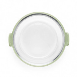 Cos din sticla pentru friteuza cu aer cald Lekue 1010160, 20,5 x 19,5 x 10 cm, Sticla, Manere antiderapante, -20°C/+220°C, Verde