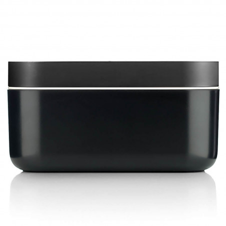 Lekue 1010241 Ice Cube Tray and Storage Container, 132 cubes, -20/+80°C, Hollow Base to Prevent Condensation, Black