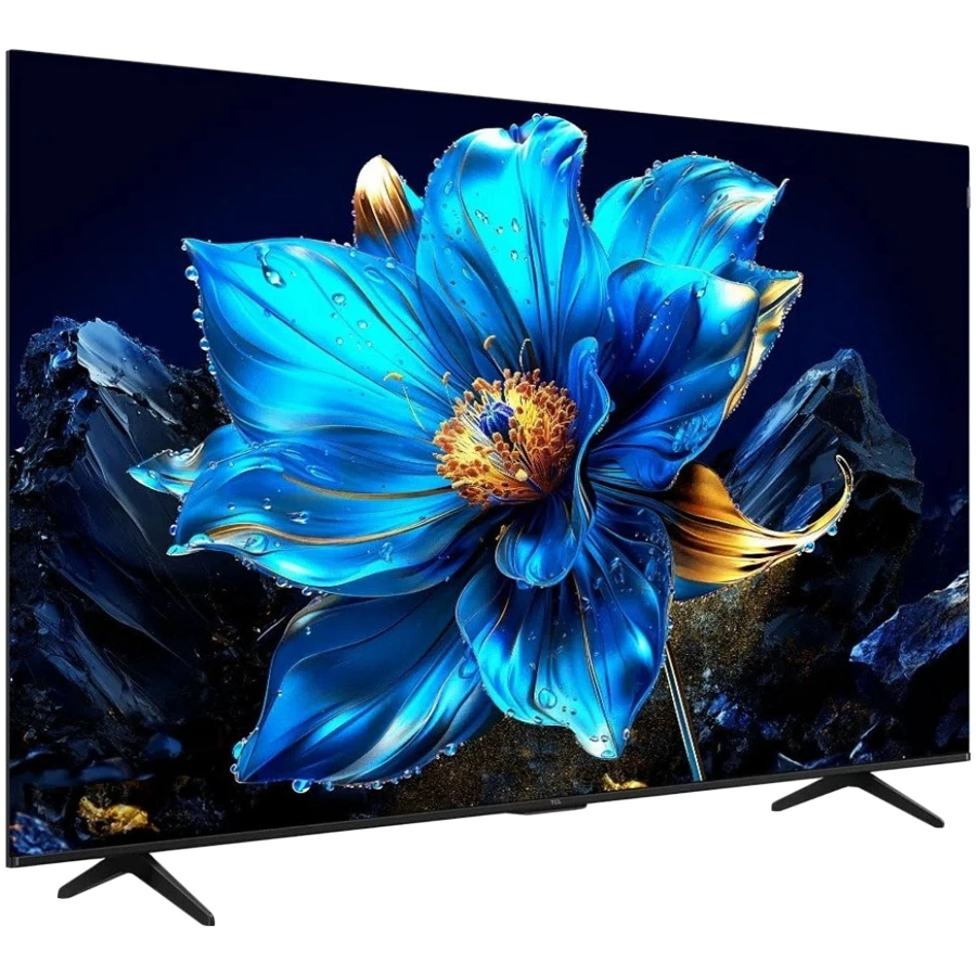 Телевизор TCL 75P7K, 75", 191 см, QLED, Smart TV, 4K UHD 3840x2160, Клас F, Google TV, Wi-Fi, HDR10+, Черен