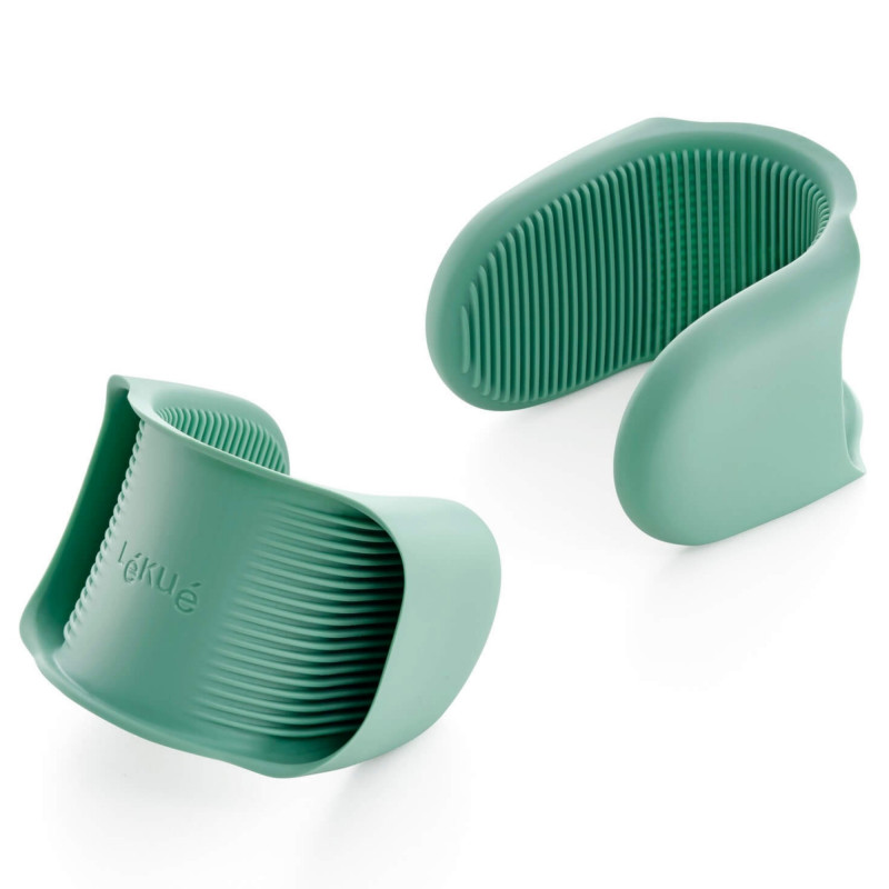 Lekue 1010204 Hot Pot Handle Set, 2 pieces, Silicone, Non-slip, -60/+220°C, Green