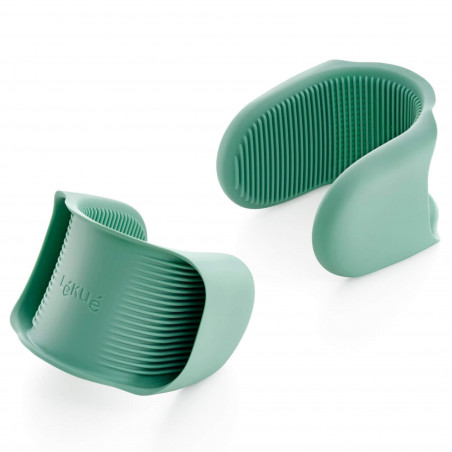 Lekue 1010204 Hot Pot Handle Set, 2 pieces, Silicone, Non-slip, -60/+220°C, Green