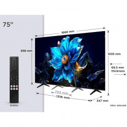 TCL 75P7K QLED 60Hz Google  Smart TV