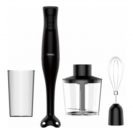 Rosberg R51112OC 3-in-1 Hand Blender, 400W, 0.7 L, 2 Speeds, Detachable Tip, Whisk Attachment, Black
