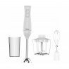 Blender, tocator si mixer 3in1 Rosberg R51112OSC, 400W, 0,7 L, 2 viteze, Tel, Alb