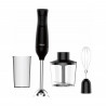 Blender, tocator si mixer 3in1 Rosberg R51112OSC, 400W, 0,7 L, 2 viteze, Tel, Negru