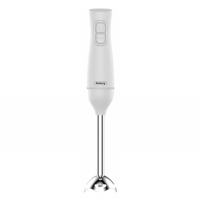Rosberg R51112OS Hand Blender, 400W, 2 speeds, Metal detachable attachment, Detachable attachment, White