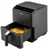 Friteuza cu aer cald Cosori Dual Blaze CAF-P583S, 1700 W, 6,4 L, 12 programe, 360 ThermoIQ, Negru