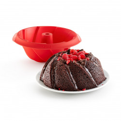 Lekue Baking Pan 1009480, Ø22x8 cm, 1 L, Platinum Silicone, -60°C to +220°C, Red