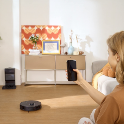 Roborock S8 Plus Schwarz S8P52-00 robot porszívó, 69 W, 5200 mAh, 6000 Pa, felmosó, LiDAR térképezés, 750 ml, 4 érzékelő, 180 perc üzemidő, fekete