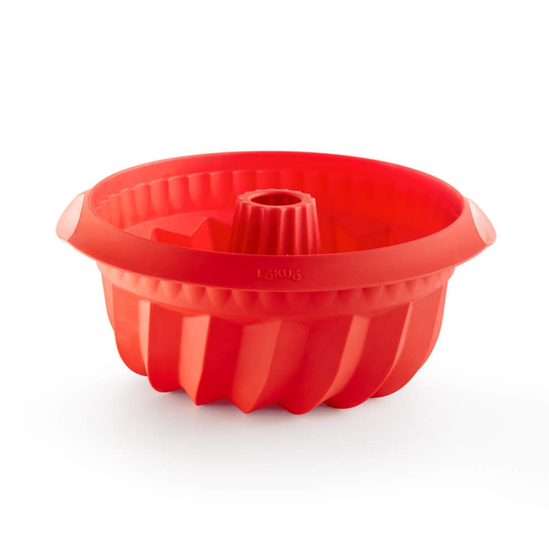 Forma pentru copt chec Lekue 1009483, Ø22 cm, Silicon platinat, -60°C / +220°C, Rosu