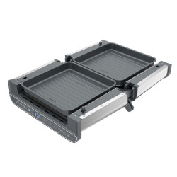 Prajitor de paine multifunctional 4in1 Oliver Voltz OV51015R, 1700 W, 240 x 225 mm, Functie gratar, cuptor, grill, Otel inoxidabil/Negru