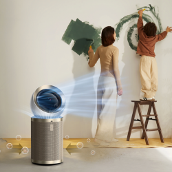 Dreame AirPursue PM20 CVF14A Air Purifier, 48 m², Automatic Features, Heating, Plasma and UVC Sterilization, TVOC, LCD, HEPA, White/Bronze