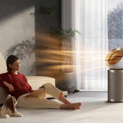 Dreame AirPursue PM20 CVF14A Air Purifier, 48 m², Automatic Features, Heating, Plasma and UVC Sterilization, TVOC, LCD, HEPA, White/Bronze