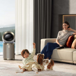 Dreame AirPursue PM20 CVF14A Air Purifier, 48 m², Automatic Features, Heating, Plasma and UVC Sterilization, TVOC, LCD, HEPA, White/Bronze