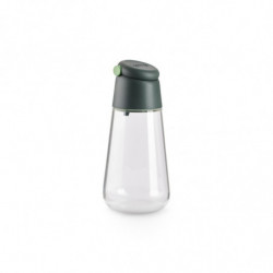 Lekue 1009486 Set of 2 Vinegar and Oil Bottles, 8x16 cm, 400 ml, -4/+80°C, Glass, Green