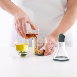 Μπουκάλι για ντρέσινγκ Lekue 1009489, 200 ml, Ø7,2x19,1 cm, Γυαλί, +4°C / +80°C, Γκρι