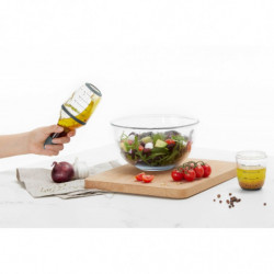 Lekue Dressing Bottle 1009489, 200 ml, Ø7.2x19.1 cm, Glass, +4°C / +80°C, Gray