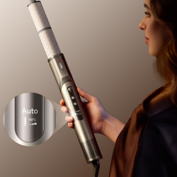 Uscator de par si stilizator Dreame Dazzle AZD20A, 1400 W, 65 m/s, 3 viteze si temperaturi, Ionizare, Afisaj, Titan auriu