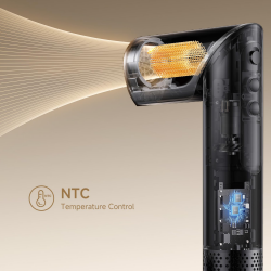 Dreame Dazzle AZD20A Hair Dryer and Styler/Multistyler, 1400W, 65 m/s, 3 speed and heat settings, Ionization, Display, Titanium Gold