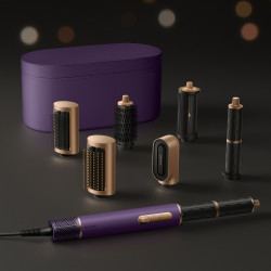 Aparat de coafat si uscat parul 7in1 Dreame Airstyle Pro AMF18A, 1300 W, 110.000 rpm, 3 viteze si temperaturi, Ionizare, NTC, Violet