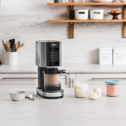 Σετ 2 δοχεία για παγωτό Ninja Creami Dessert Tubs XSK2PNT300EUK, 2x470 ml, Χωρίς BPA, Στεγανό κλείσιμο, Γκρι