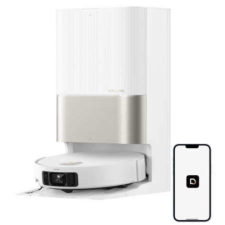 Aspirator robot Dreame X50 Ultra RLX85CE‑6‑WH, 20000 Pa, Recunoastere AI a obstacolelor, Navigare 360°, Control vocal, Sterilizare UV, Alb