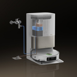 Aspirator robot Dreame X50 Ultra RLX85CE‑6‑WH, 20000 Pa, Recunoastere AI a obstacolelor, Navigare 360°, Control vocal, Sterilizare UV, Alb
