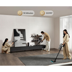 Ηλεκτρική σκούπα όρθιας τοποθέτησης Dreame Z30 VZV17A, 855W, 310AW, 150000 στροφές/λεπτό, 3 βαθμίδες, 0,6 λίτρα, 90 λεπτά, HEPA H14, LED, κινητήρας χωρίς ψήκτρες, Μαύρο