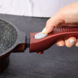 Royalty Line RL-ES2014M Cookware Set, 17 pieces, Marble Finish, Induction Compatible, Burgundy