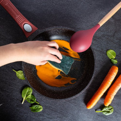 Royalty Line RL-ES2014M Cookware Set, 17 pieces, Marble Finish, Induction Compatible, Burgundy