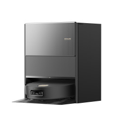 Aspirator robot Dreame Aqua10 Ultra Roller Complete RLH71DE-2, 30.000 Pa, 180 min, 3,5/4 L, VersaLift LDS, AquaRoll si Seal, Control vocal, Camere AI, Negru