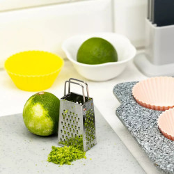 Kinghoff KH 3181 Vegetable Grater, 4-sided, 4 surfaces, Stainless steel, Silver