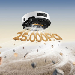 Ρομπότ σκούπα Dreame Aqua 10 Ultra Track Complete RLR81CE-1-WH, 25000 Pa, 200 λεπτά, 3,5/4 λίτρα, VersaLift DToF+OmniSight, κάμερες AI, φωνητικός έλεγχος, αυτοματοποίηση, Λευκό