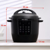 Мултикукър Instant Pot Classic Mini 112200001, 1000W, 5.7 л, 7 програми, Favorite бутони, LCD дисплей, Неръждаема стомана, Черен
