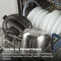 Мултикукър Instant Pot Classic Mini 112200001, 1000W, 5.7 л, 7 програми, Favorite бутони, LCD дисплей, Неръждаема стомана, Черен