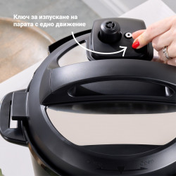 Мултикукър Instant Pot Classic Mini 112200001, 1000W, 5.7 л, 7 програми, Favorite бутони, LCD дисплей, Неръждаема стомана, Черен