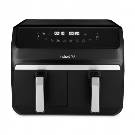 Διπλή φριτέζα με ζεστό αέρα 8 σε 1 Instant Pot Vortex DUAL INAFB91-BK, 1850W, 8 λίτρα, 205°C, EvenCrisp, Συγχρονισμένο μαγείρεμα, Αισθητήρας ελέγχου, Μαύρο/ανοξείδωτο