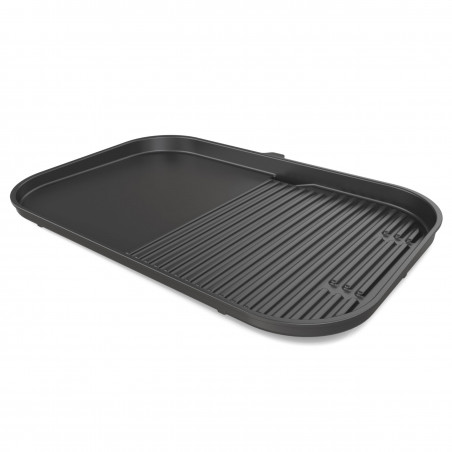 Placa pentru gratar Ninja XSKOGXLGGCMEU, 45 x 31 cm, Neteda/nervuri, Compatibila cu Woodfire XL OG850/OG901, Acoperire ceramica, Negru