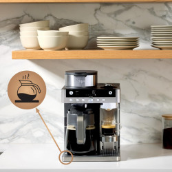 Ninja Prestige CFN802EU Espresso Machine, 1650W, 19 bar, 1.8 L, 10 cup sizes, 3 brewing modes, DualBrew, Nespresso, Stainless Steel