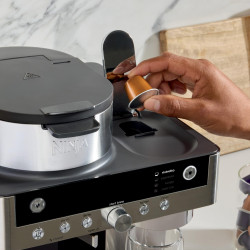 Ninja Prestige CFN802EU eszpresszógép, 1650 W, 19 bar, 1,8 l, 10 méret, 3 üzemmód, DualBrew, Nespresso, rozsdamentes acél