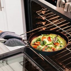 Τηγάνι Ninja Zerostick Premium C30028DE, 28 cm, Αντικολλητική τεχνολογία, Έως 260C, Επαγωγική, Μαύρο