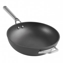 Tigaie wok cu capac Ninja Zerostick Premium C30928DE, 28 cm, Antiaderenta, până la 260°C, Inductie, Negru