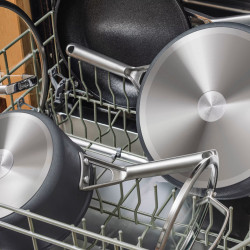 Tigaie wok cu capac Ninja Zerostick Premium C30928DE, 28 cm, Antiaderenta, până la 260°C, Inductie, Negru